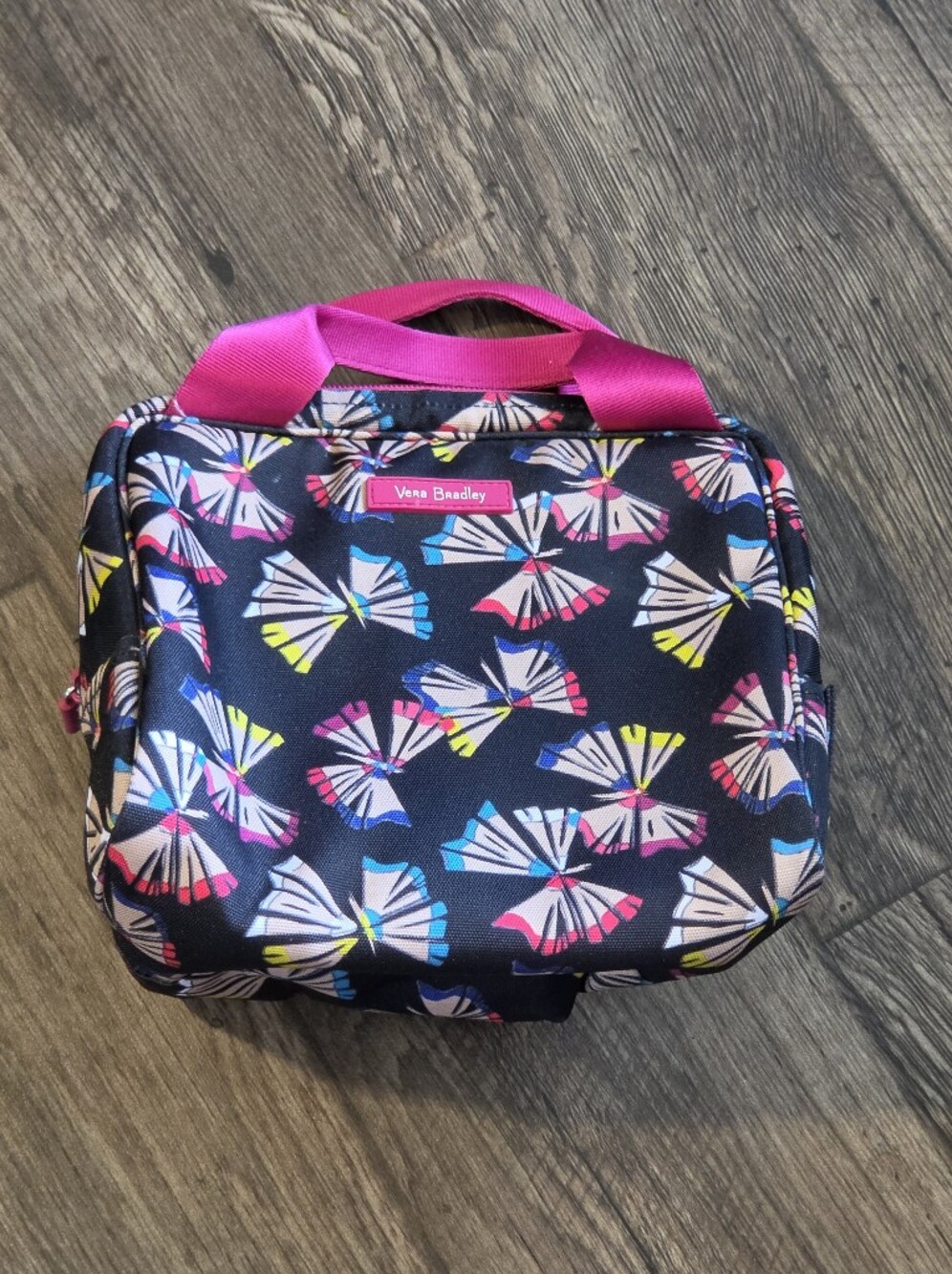 Vera Bradley Floral Fan Print Lunch Tote - Pink Handles